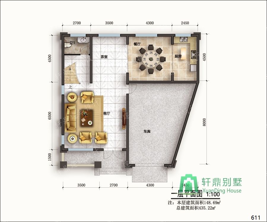 農(nóng)村三層帶車庫自建別墅設(shè)計(jì)圖一層平面.jpg