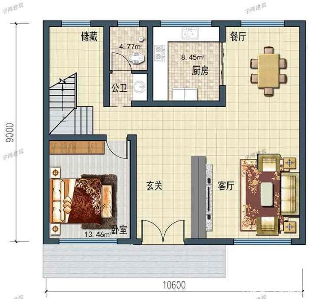 今天就推薦這套非常大氣實(shí)用的二層農(nóng)村別墅戶型，建造它，不僅有面子，還能讓你更加輝煌騰達(dá)。