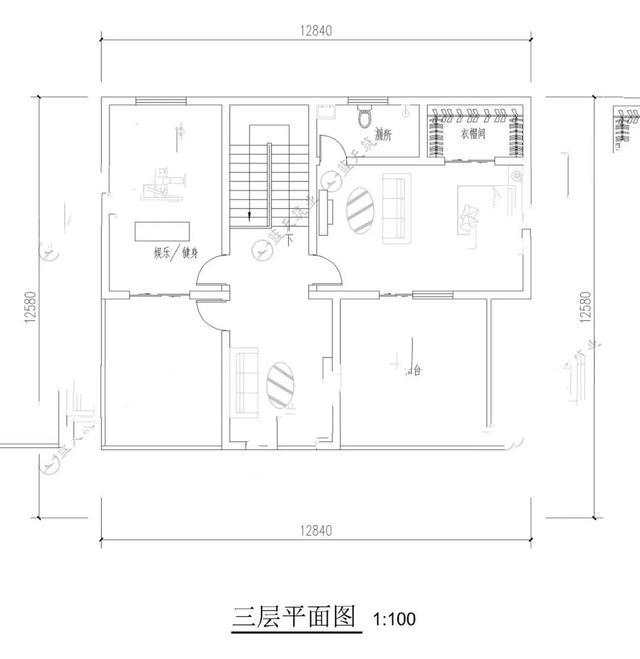 　圖紙推薦：12.8mx12.2m三層新中式圖紙，2020經(jīng)典之作，喜歡來欣賞吧！