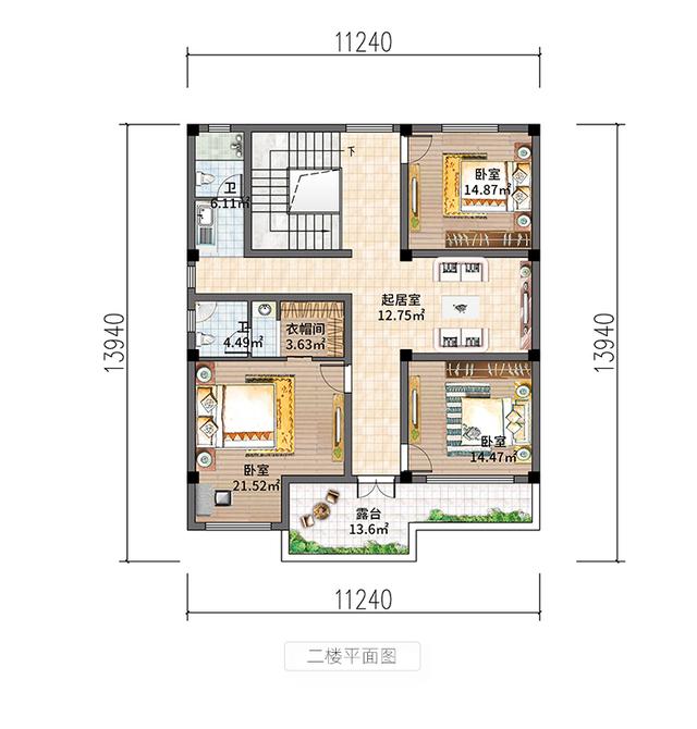 平頂新中式住在，農(nóng)村最靚的二層別墅！