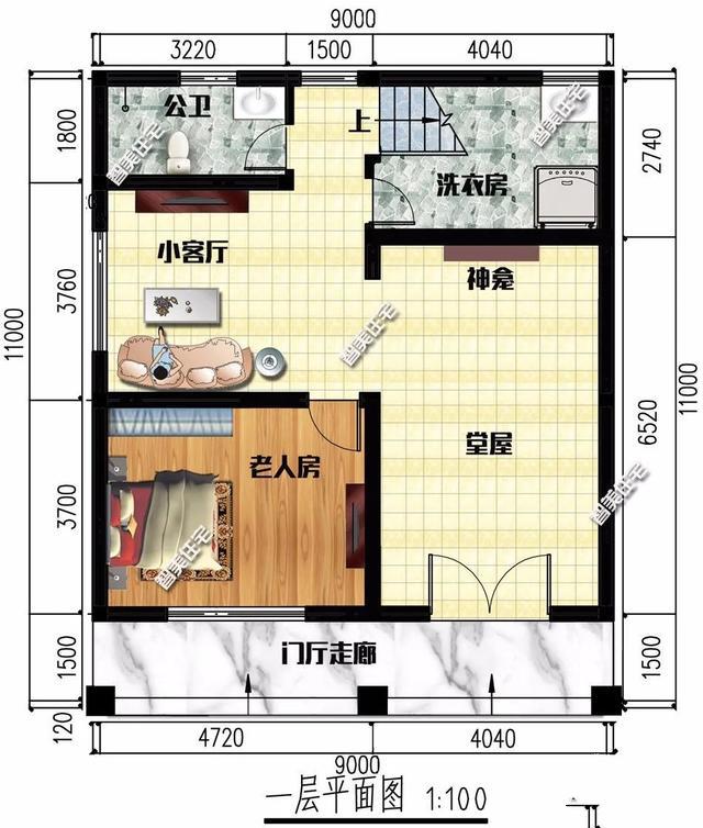 如果我家鄉(xiāng)的宅基地真的很小，那么我只能建一棟小別墅。下面兩棟農(nóng)村2層別墅，寬約9米，有3-4間室內(nèi)臥室。建設(shè)成本非常實用!