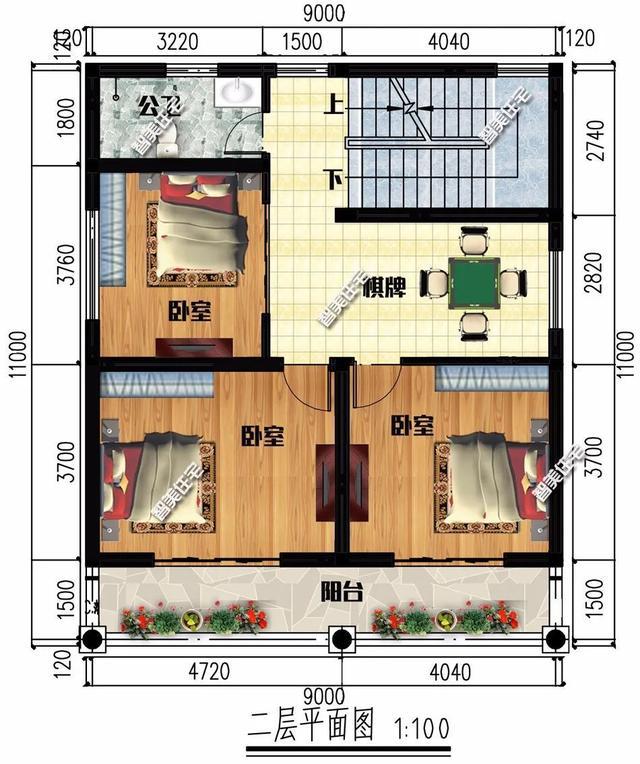 如果我家鄉(xiāng)的宅基地真的很小，那么我只能建一棟小別墅。下面兩棟農(nóng)村2層別墅，寬約9米，有3-4間室內(nèi)臥室。建設(shè)成本非常實用!