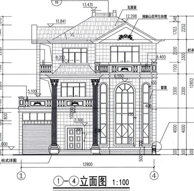 農(nóng)村復(fù)式三層建筑的設(shè)計(jì)圖紙