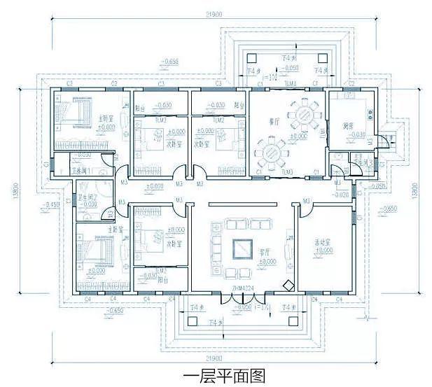 農(nóng)村一樓五棟別墅設(shè)計圖紙