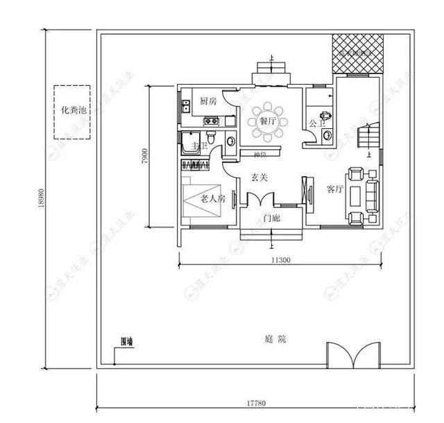 11.3 m  x8.5 m新型現(xiàn)代農(nóng)村自建建筑設(shè)計(jì)