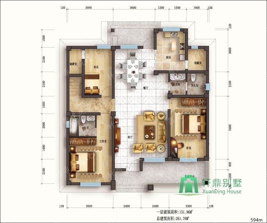 美麗的二樓別墅