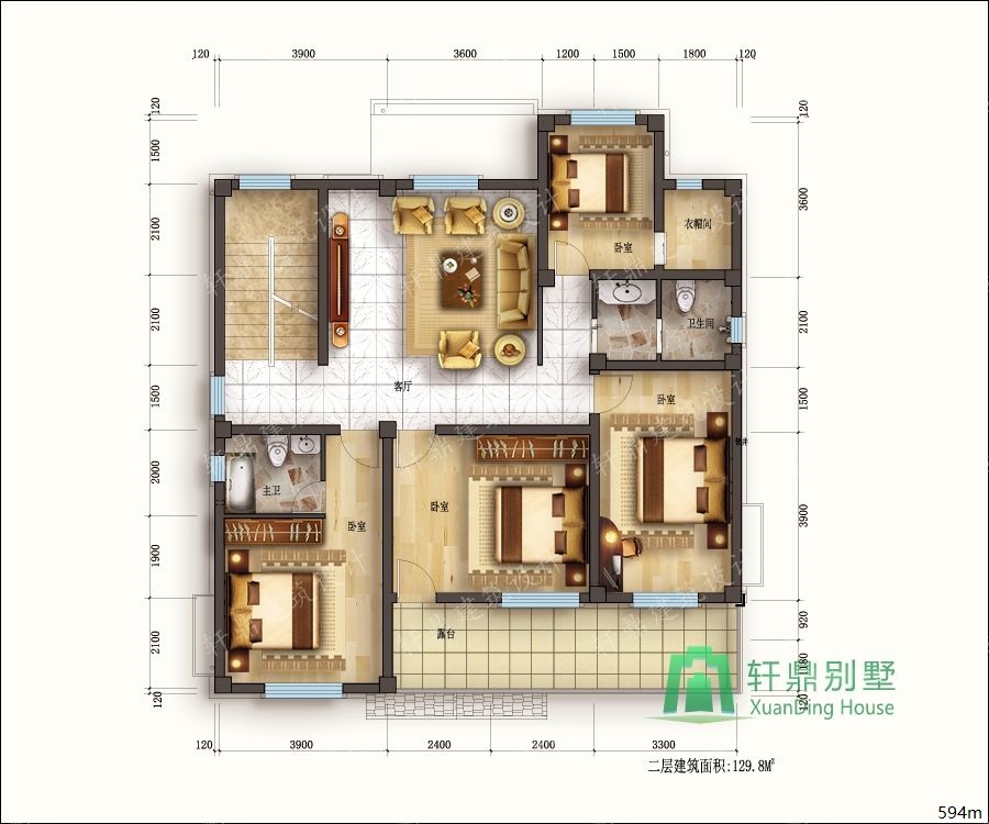 美麗的二樓別墅