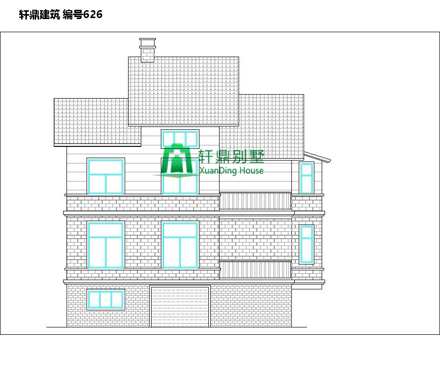 農(nóng)村小戶型有車庫別墅的設(shè)計圖