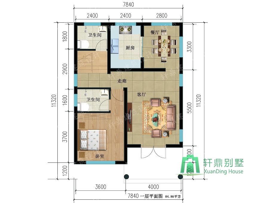 農(nóng)村90平方米的小別墅設(shè)計圖