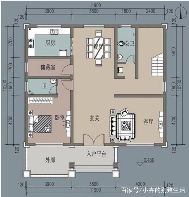 兩層小戶(hù)型農(nóng)村自建別墅