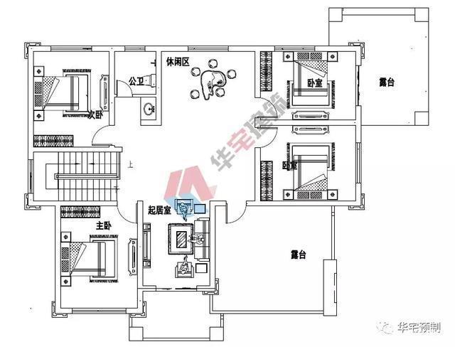 新中式二層農(nóng)村自建別墅設(shè)計(jì)圖紙