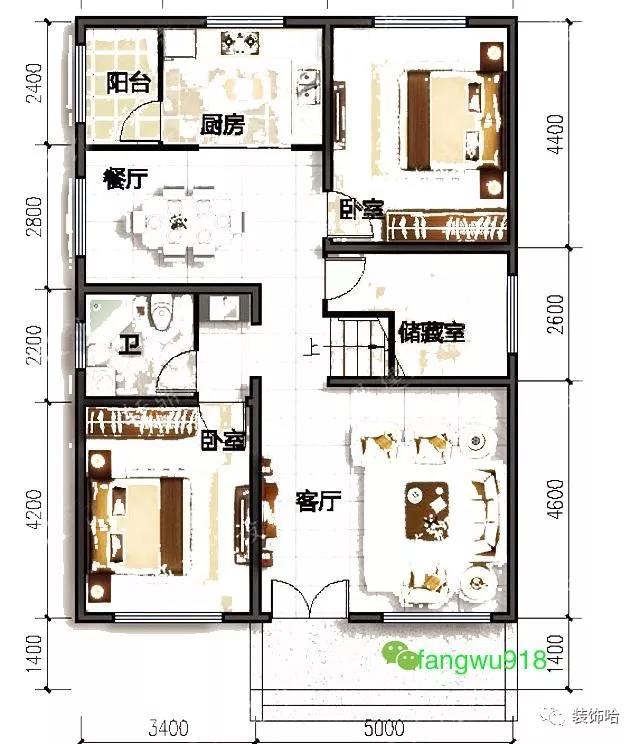 兩層半小戶型自建房設計圖