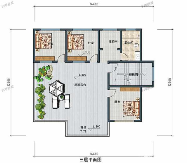 豪華的三層別墅設(shè)計(jì)圖