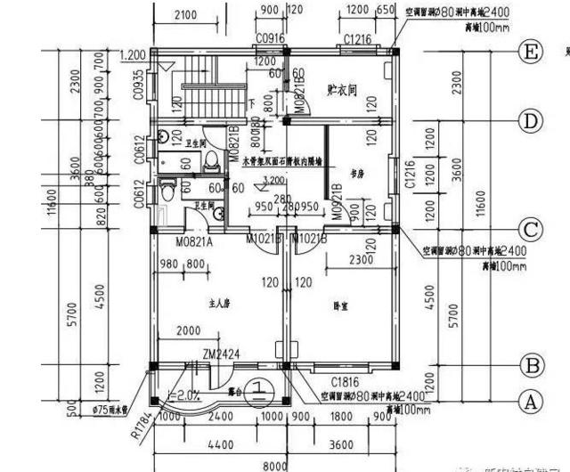 90平方米的小別墅的設計圖