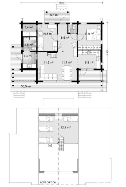 90平方米左右的自建住宅木別墅