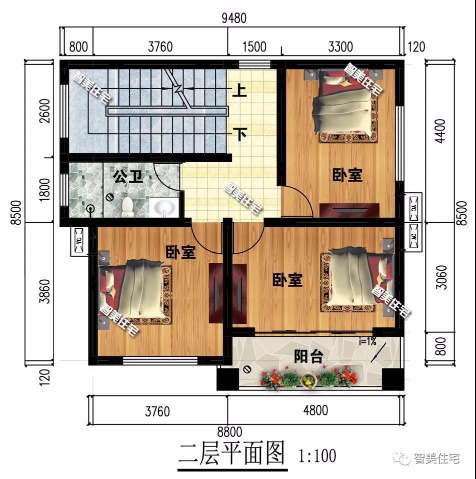 寬9米左右的自建農(nóng)村別墅