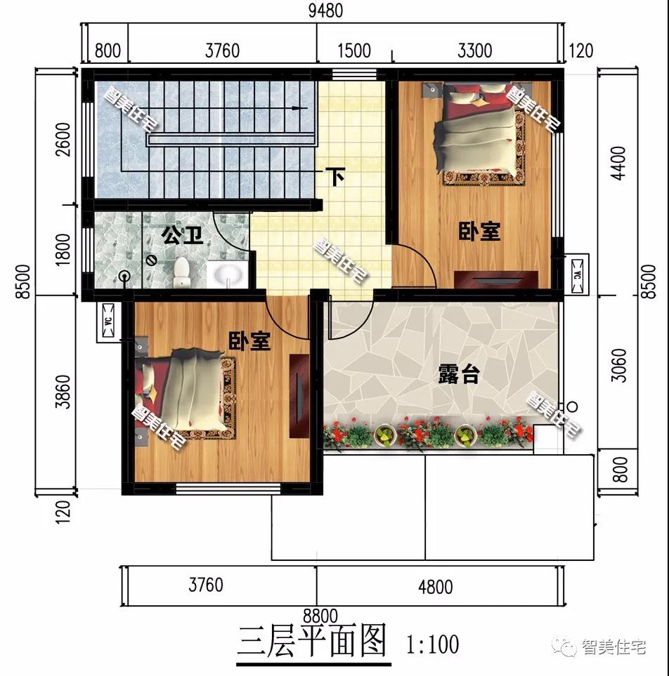 寬9米左右的自建農(nóng)村別墅