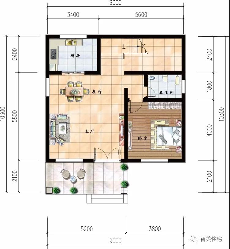 寬9米左右的自建農(nóng)村別墅