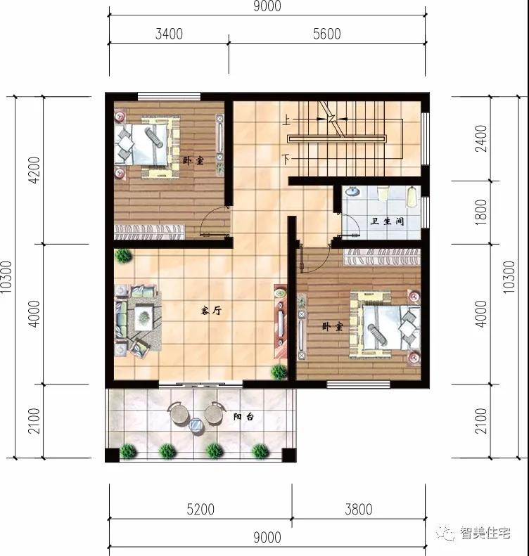 寬9米左右的自建農(nóng)村別墅