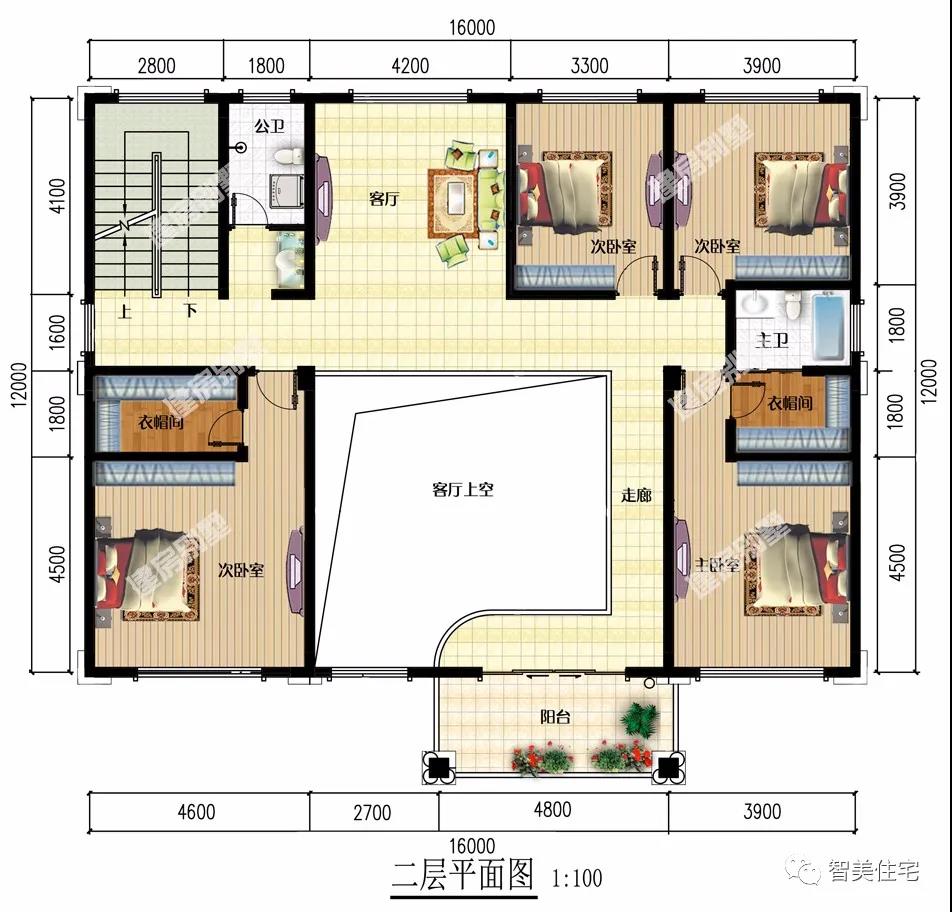 挑空設(shè)計的歐式別墅