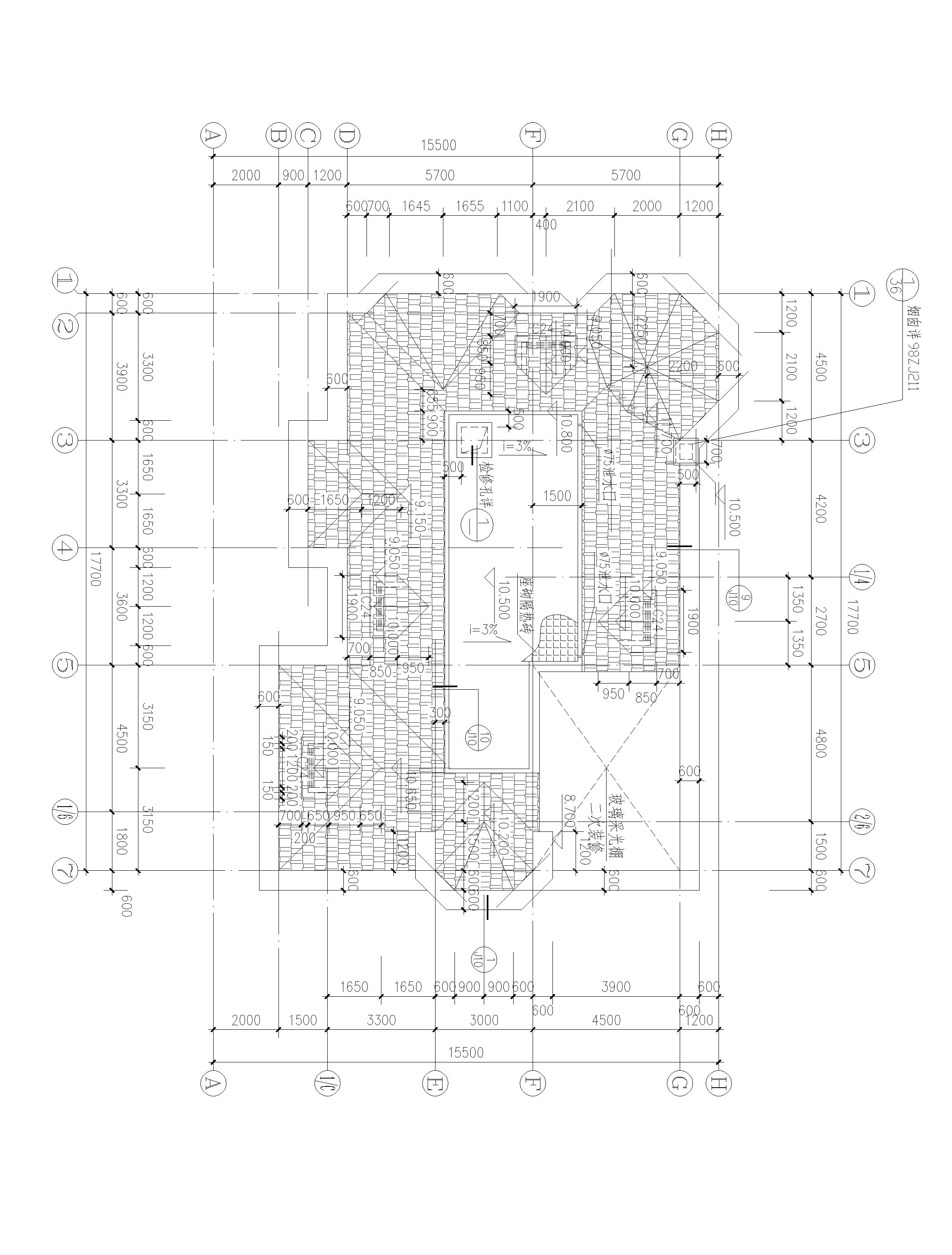 兩層半歐式別墅設(shè)計方案，適合多孩家庭，總建筑面積555㎡